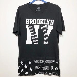 Hybrid Brooklyn NY Long Tee Black Size M